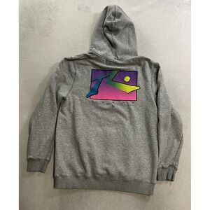 Vintage Rusty Surf Hoodie Men's Size Medium Gray Sweatshirt Surf Skate Y2K